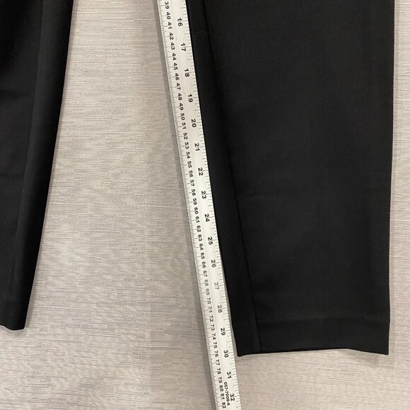 Talbots Dress Pants Womens 12 32x30 Black Nylon Tapered Office Trousers - Picture 9 of 15